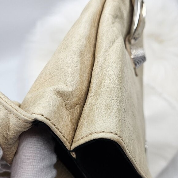 Balenciaga  Neutral Beige Leather Clutch - Picture 10 of 17